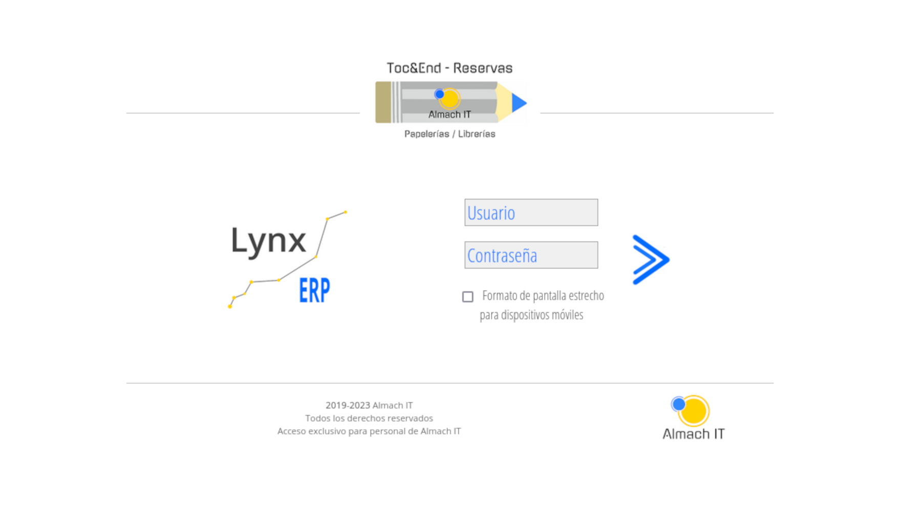 Captura de pantalla LynxERP